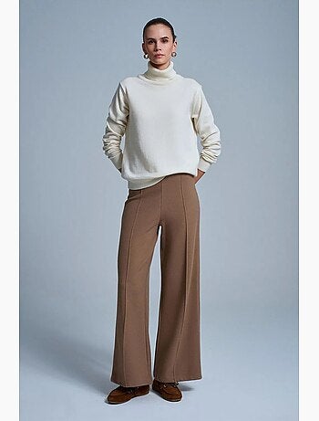 Pantaloni in maglia a gamba ampia da donna dilvin