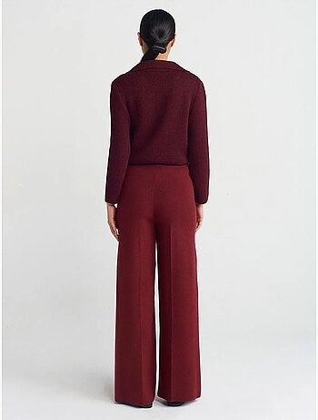 Pantaloni in maglia a gamba ampia da donna dilvin