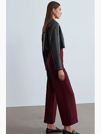 Pantaloni in maglia a gamba ampia da donna dilvin