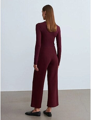 Pantaloni in maglia a gamba ampia da donna dilvin