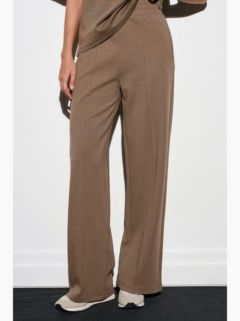 Pantaloni in maglia a gamba ampia dilvin Cammello - Kiabi