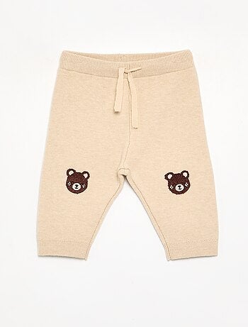 Pantaloni in maglia a tinta unita