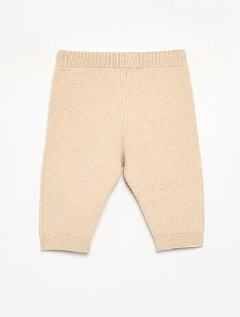 Pantaloni in maglia a tinta unita