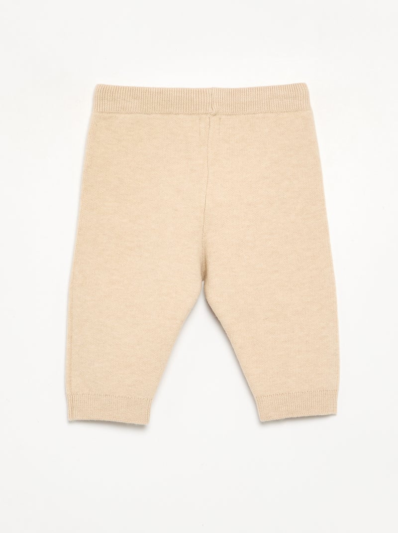 Pantaloni in maglia a tinta unita Beige - Kiabi