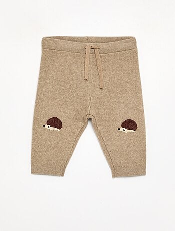 Pantaloni in maglia a tinta unita