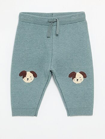 Pantaloni in maglia a tinta unita