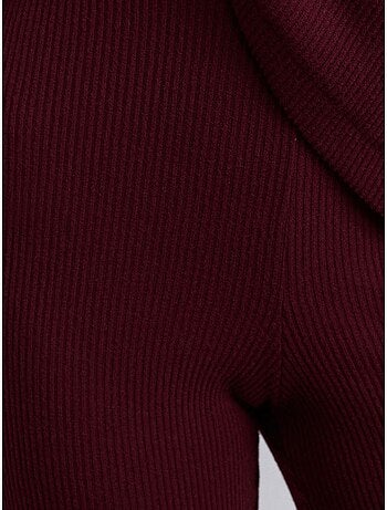 Pantaloni in maglia a zampa a vita alta