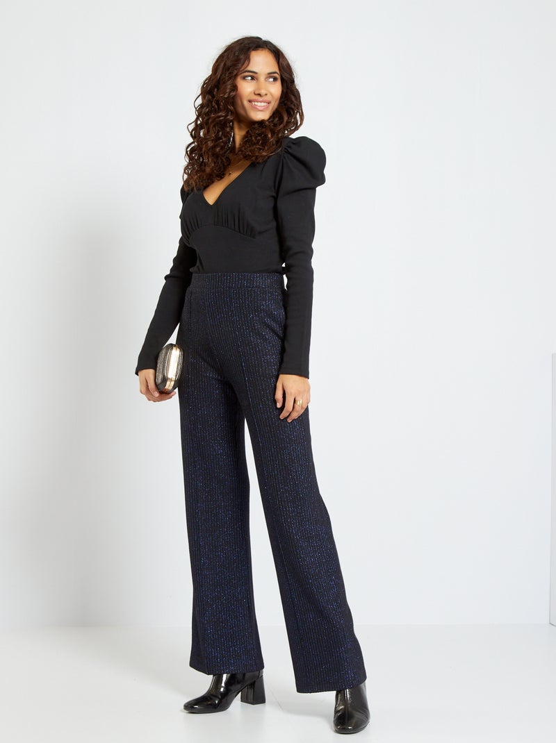 Pantaloni in maglia brillante BLU - Kiabi
