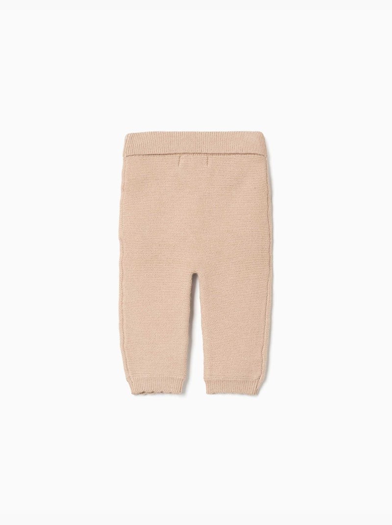 Pantaloni in maglia con fiocco decorativo Beige chiaro - Kiabi