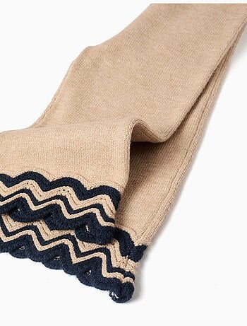 Pantaloni in maglia con orlo a righe