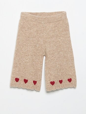 Pantaloni in maglia con ricami