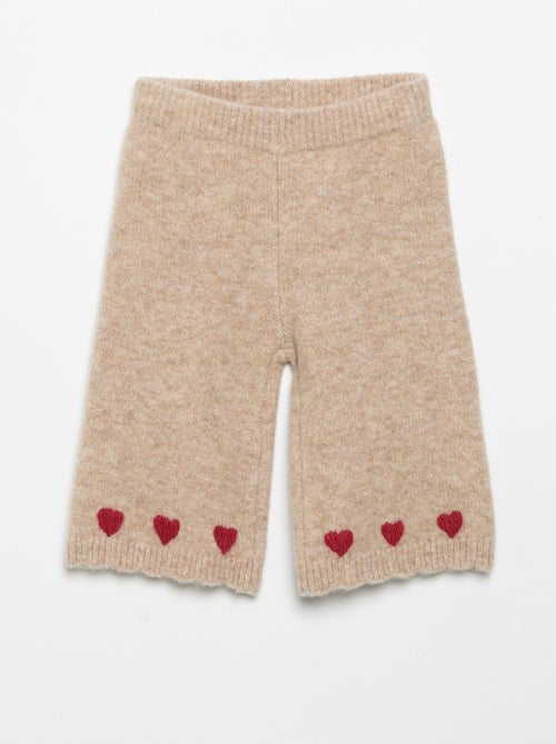 Pantaloni in maglia con ricami - Kiabi