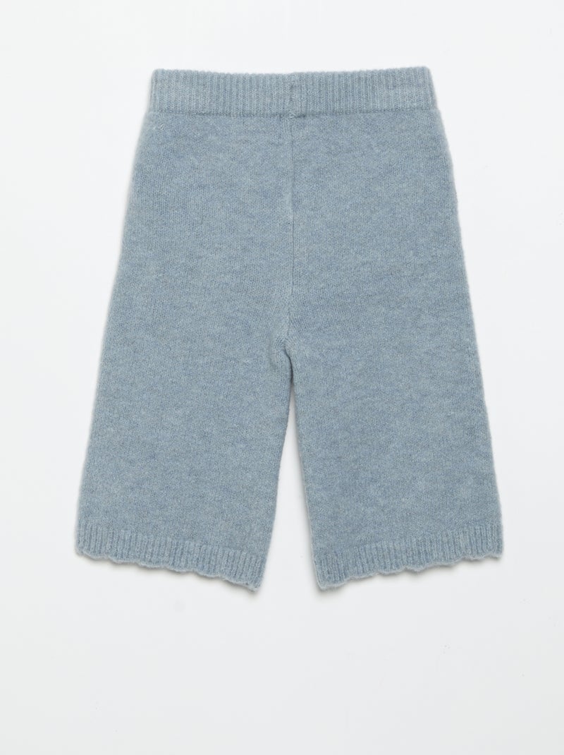 Pantaloni in maglia con ricami Blu - Kiabi