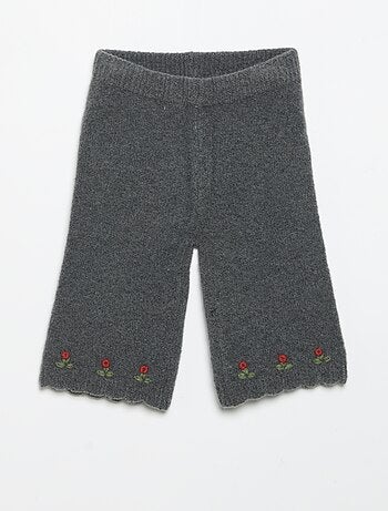 Pantaloni in maglia con ricami