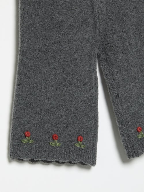 Pantaloni in maglia con ricami - Kiabi