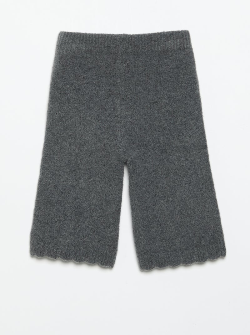 Pantaloni in maglia con ricami Grigio - Kiabi