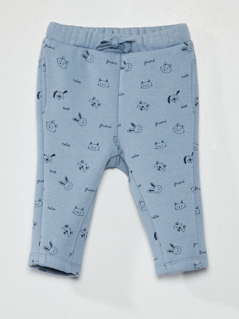 Pantaloni in maglia con stampa 'animali' BLU - Kiabi