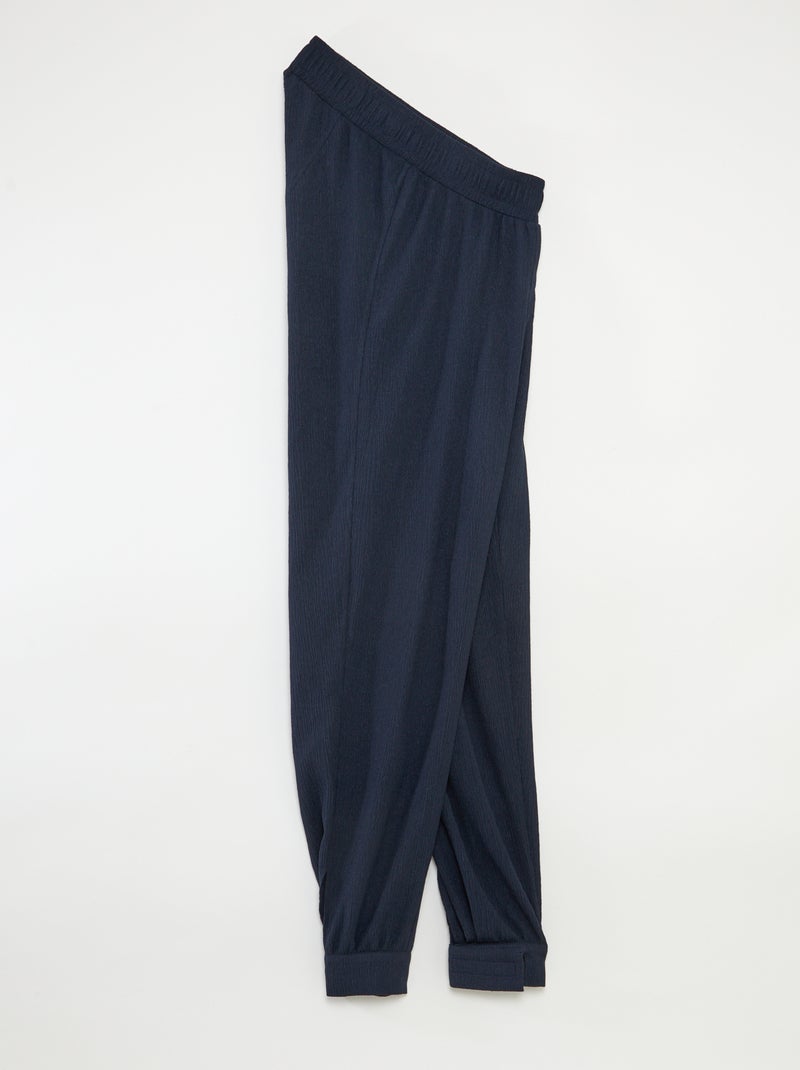 Pantaloni in maglia crêpe - collezione facile da indossare NERO - Kiabi