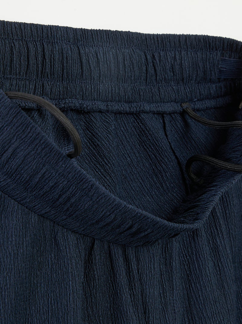 Pantaloni in maglia crêpe - collezione facile da indossare NERO - Kiabi