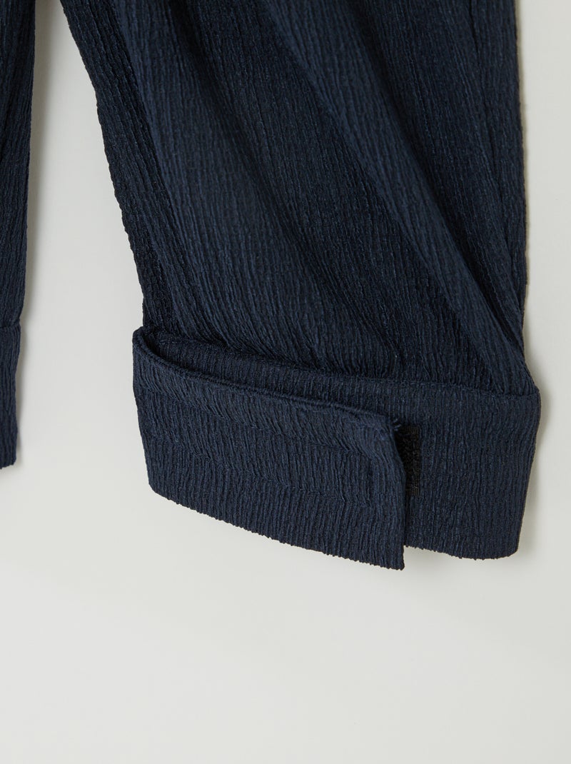 Pantaloni in maglia crêpe - collezione facile da indossare NERO - Kiabi