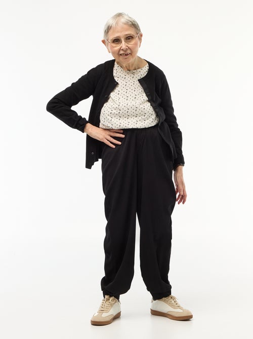 Pantaloni in maglia crêpe - collezione facile da indossare - Kiabi