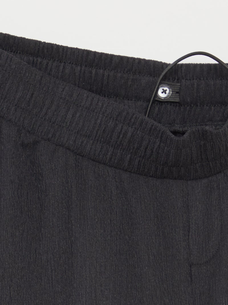 Pantaloni in maglia crêpe - collezione facile da indossare Nero - Kiabi