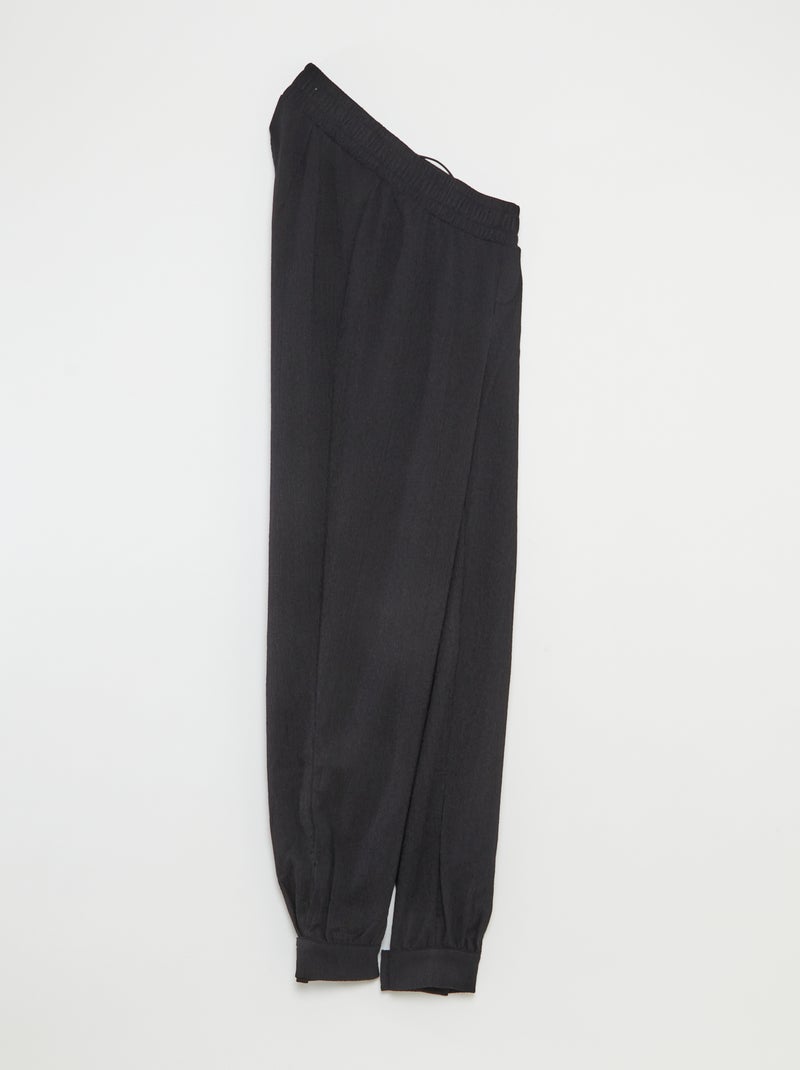 Pantaloni in maglia crêpe - collezione facile da indossare Nero - Kiabi