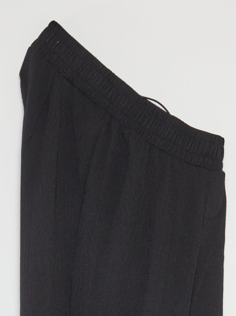 Pantaloni in maglia crêpe - collezione facile da indossare Nero - Kiabi
