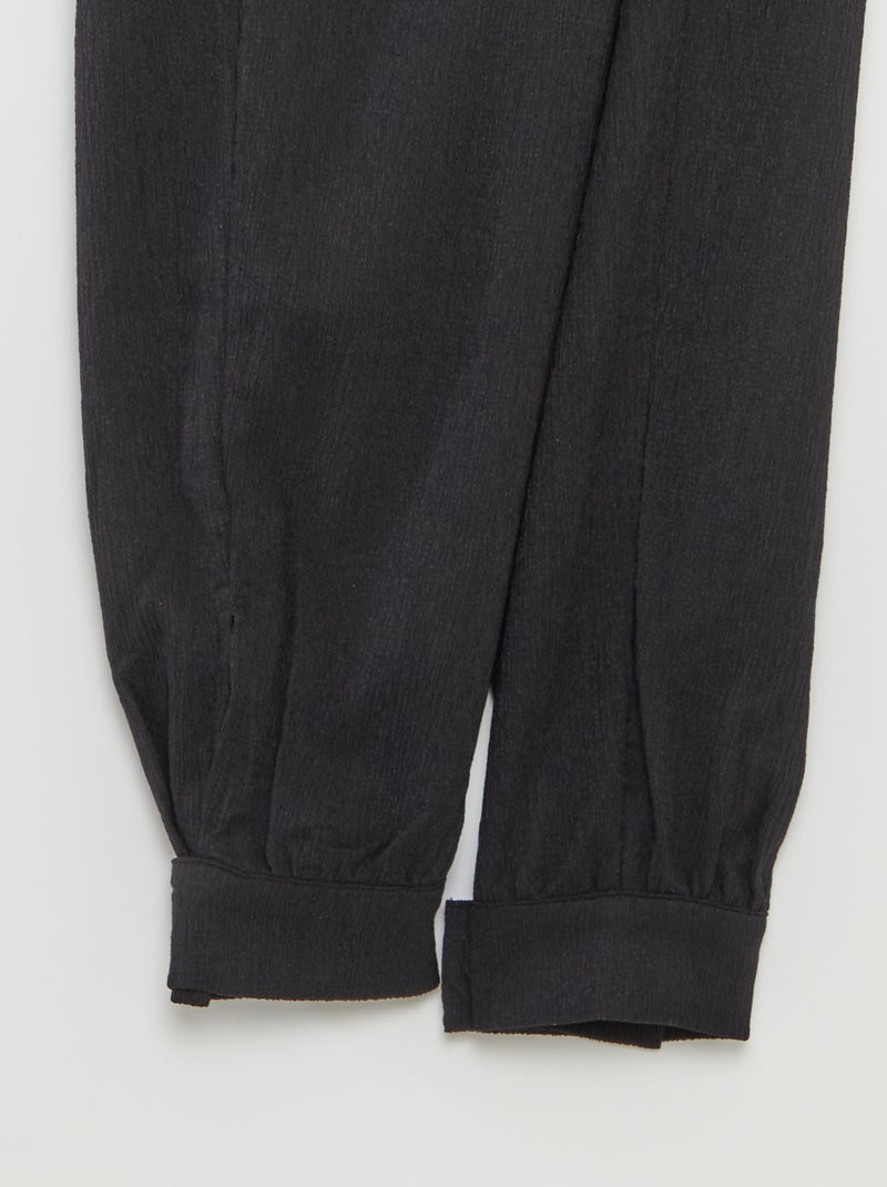Pantaloni in maglia crêpe - collezione facile da indossare Nero - Kiabi