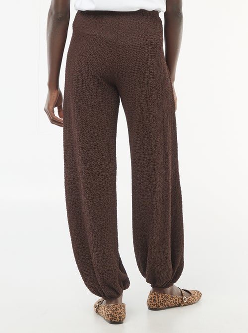 Pantaloni in maglia crinkle - Kiabi