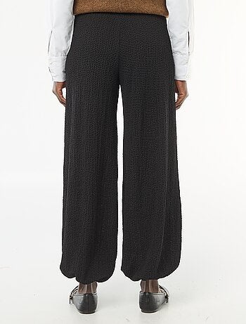 Pantaloni in maglia crinkle
