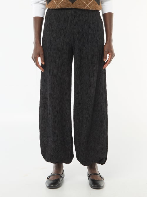 Pantaloni in maglia crinkle - Kiabi