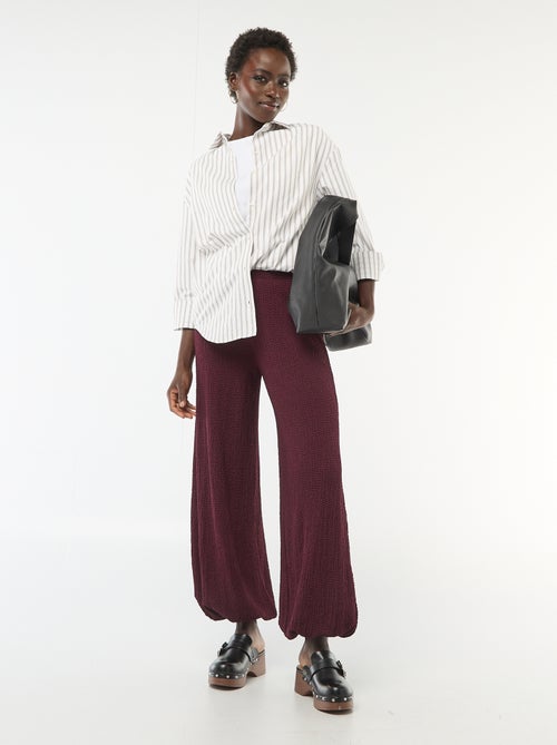 Pantaloni in maglia crinkle - Kiabi