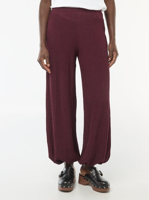 Pantaloni in maglia crinkle - Kiabi