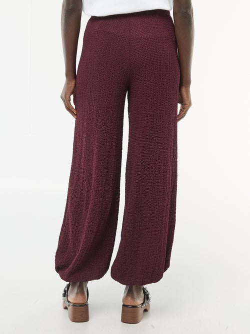 Pantaloni in maglia crinkle - Kiabi