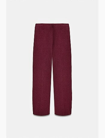 Pantaloni in maglia da donna a vita alta a gamba ampia dilvin