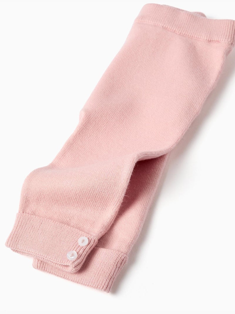 Pantaloni in maglia di cotone con vita elastica Rosa chiaro - Kiabi