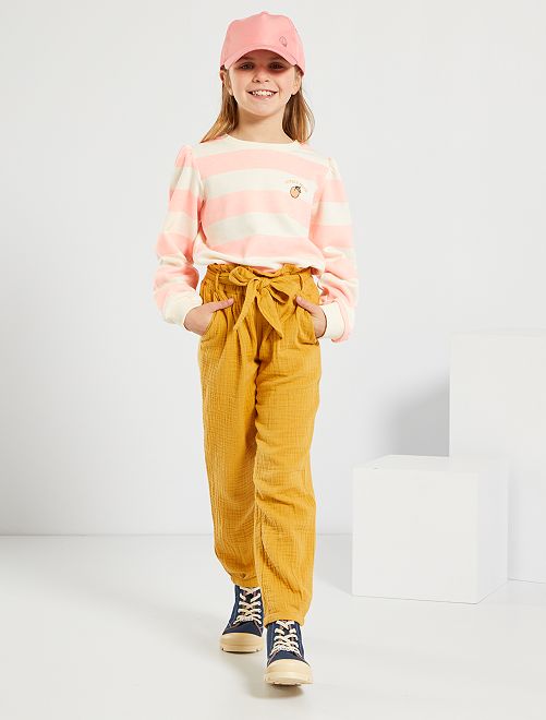 Pantaloni in maglia goffrata - BEIGE - Kiabi - 13.00€