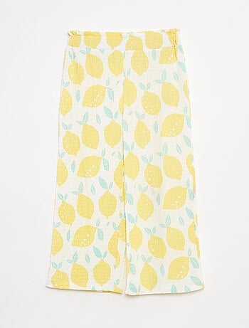 Pantaloni in maglia goffrata con motivi