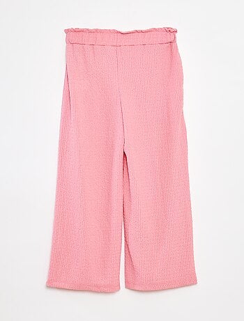 Pantaloni in maglia goffrata con motivi