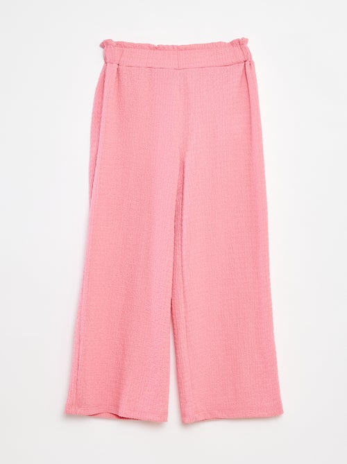 Pantaloni in maglia goffrata con motivi - Kiabi
