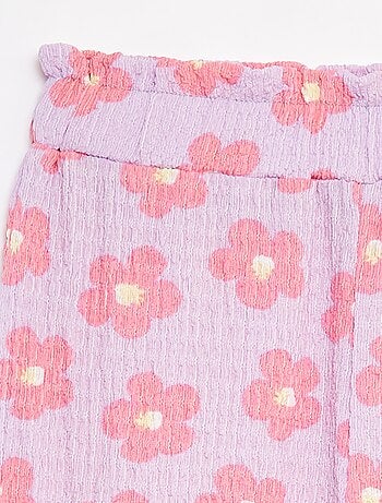 Pantaloni in maglia goffrata con motivi