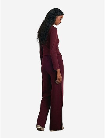 Pantaloni in maglia lurex a gamba ampia da donna dilvin