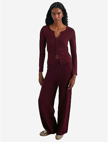 Pantaloni in maglia lurex a gamba ampia da donna dilvin
