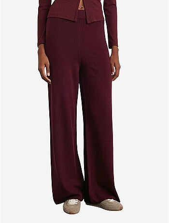 Pantaloni in maglia lurex a gamba ampia da donna dilvin