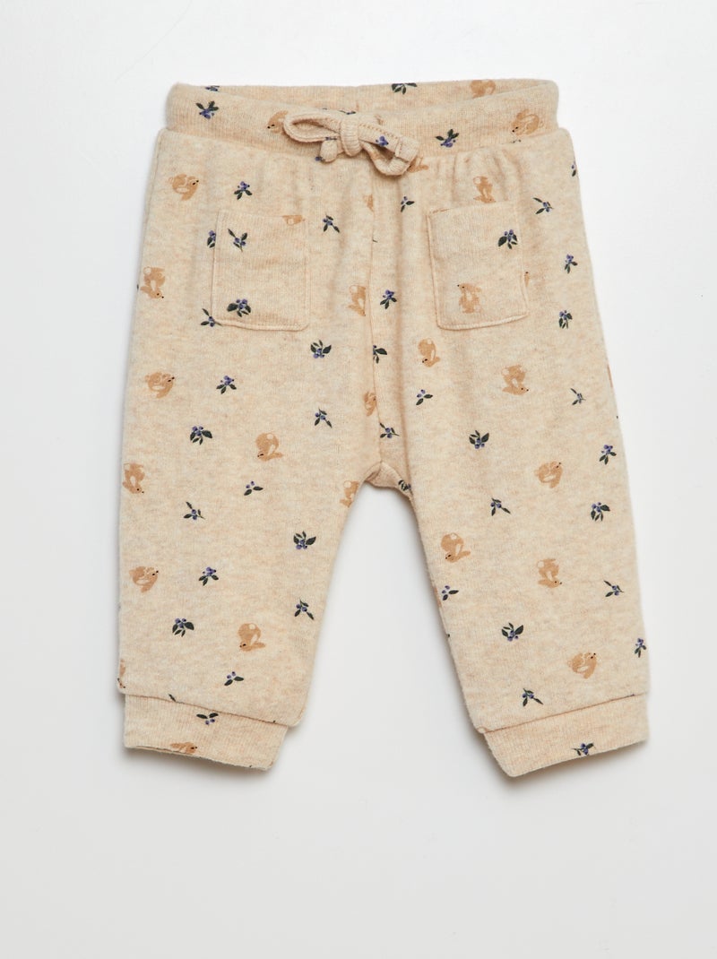 Pantaloni in maglia morbida BEIGE - Kiabi