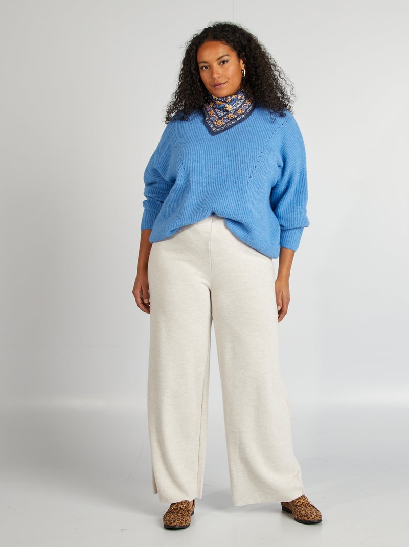 Pantaloni in maglia morbida BEIGE - Kiabi