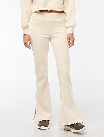 Pantaloni in maglia pesante e morbida taglio bootcut