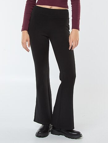Pantaloni in maglia pesante e morbida taglio bootcut