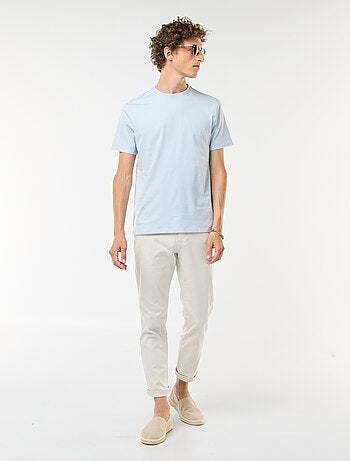 Pantaloni in maglia piqué tinta unita